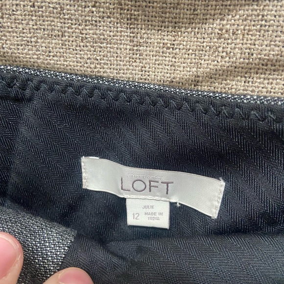 LOFT Charcoal Julie Gray Pants - Picture 4 of 5